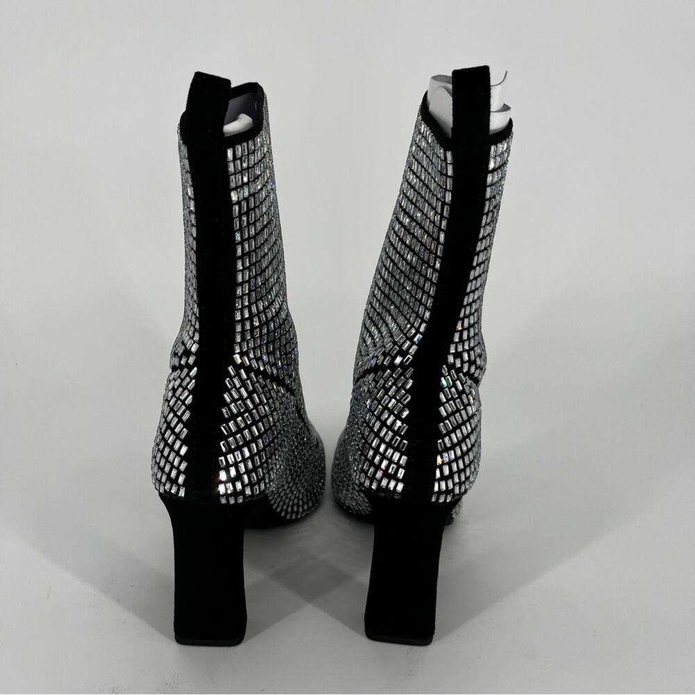 Wild Pair Neptunne Sock Dress booties silver bling - 6 - Picture 9 of 14